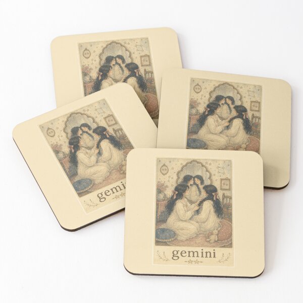 Item preview, Vintage Gemini Zodiac Twins – Celestial Storybook Astrology Art designed and sold by vitriolicapprel.