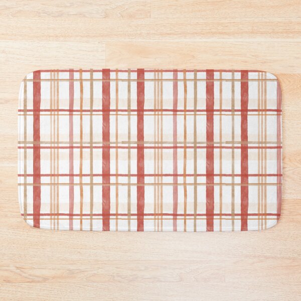 Item preview, red plaid soft watercolor repeat designed and sold by Meg M Studio.