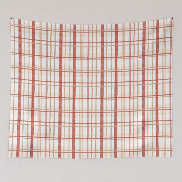 Item preview, red plaid soft watercolor repeat designed and sold by Meg M Studio.