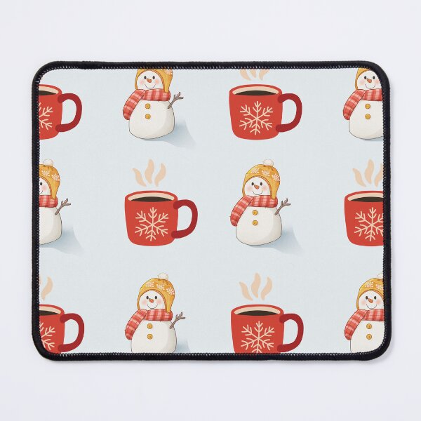 Item preview, Cozy Christmas Pattern of Snowman and Hot Chocolate designed and sold by TheCozyDesk.
