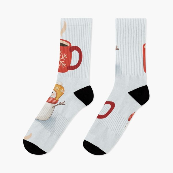 Item preview, Cozy Christmas Pattern of Snowman and Hot Chocolate designed and sold by TheCozyDesk.
