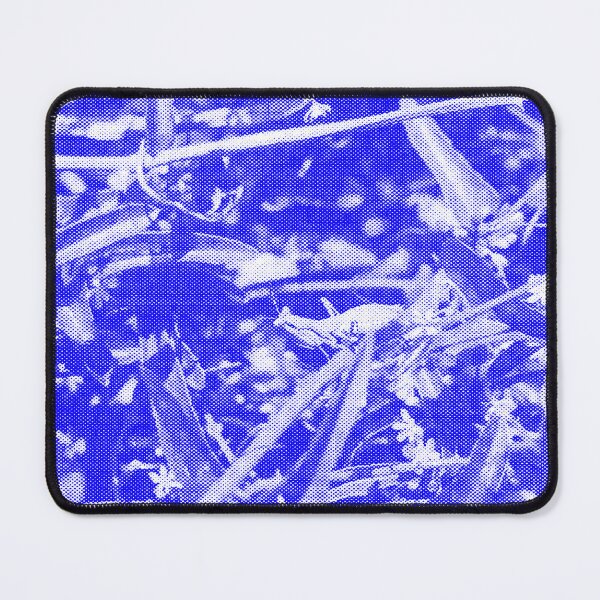 Item preview, Cobalt Blue Halftone Forest Foliage - Cyberpunk Nature Screen Print designed and sold by Kromatik.