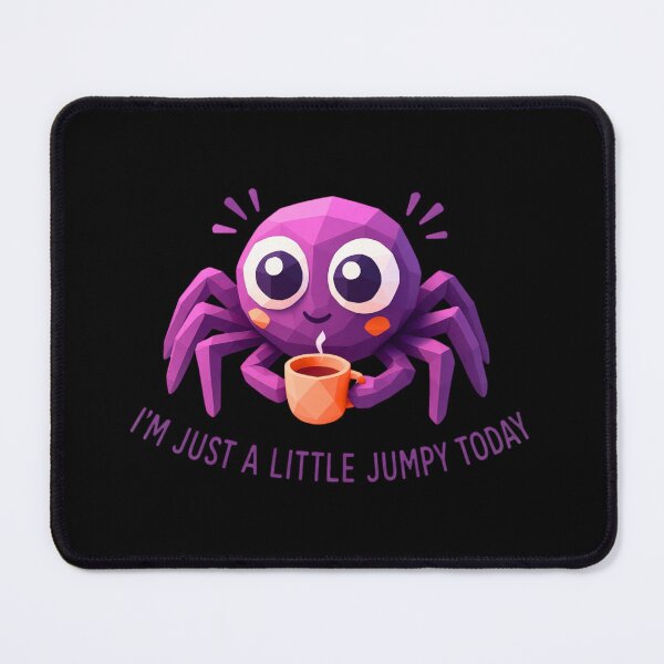 Item preview, Funny Jumpy Coffee Spider Pun designed and sold by MarCinu Art.