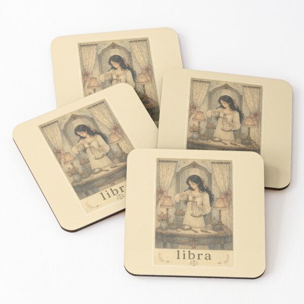 Item preview, Vintage Libra Zodiac Girl with Scales – Romantic Celestial Astrology designed and sold by vitriolicapprel.