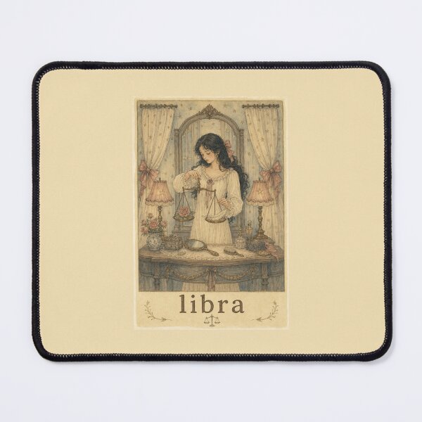 Item preview, Vintage Libra Zodiac Girl with Scales – Romantic Celestial Astrology designed and sold by vitriolicapprel.