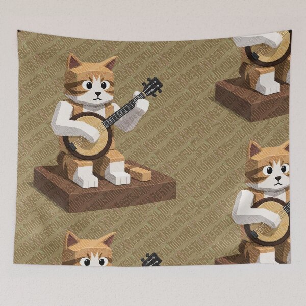 Item preview, Banjo Picking Tabby Design designed and sold by RestfulMindRBLX.