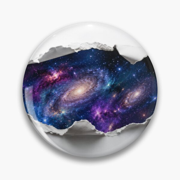 Item preview, Galaxy Torn Paper Illusion Sticker | Cosmic Rip Texture designed and sold by GSizzle1.