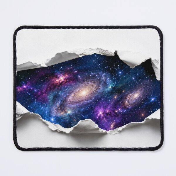 Item preview, Galaxy Torn Paper Illusion Sticker | Cosmic Rip Texture designed and sold by GSizzle1.