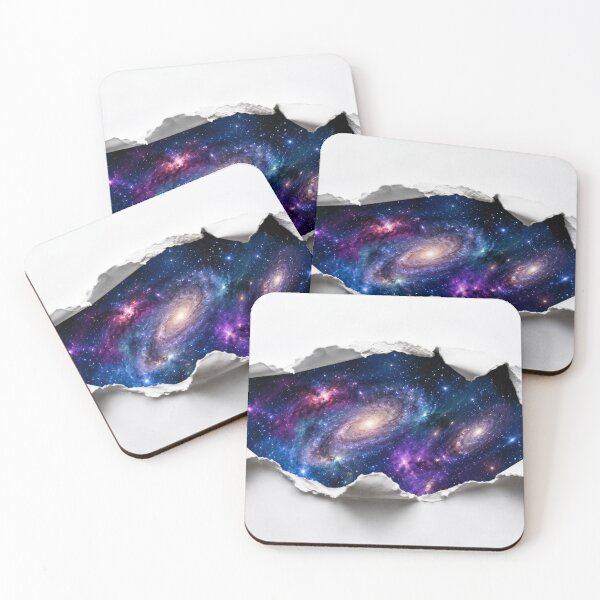 Item preview, Galaxy Torn Paper Illusion Sticker | Cosmic Rip Texture designed and sold by GSizzle1.