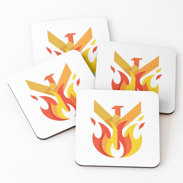 Item preview, Geometric Fire Monogram - Minimalist Flame Optical Illusion designed and sold by Dzblack.