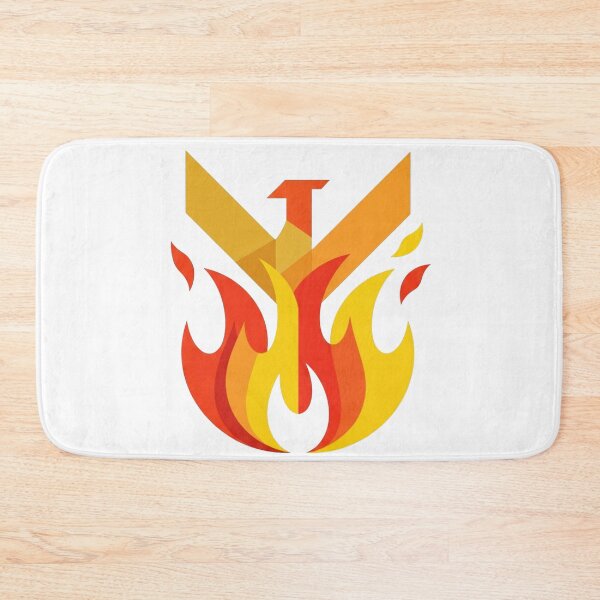 Item preview, Geometric Fire Monogram - Minimalist Flame Optical Illusion designed and sold by Dzblack.