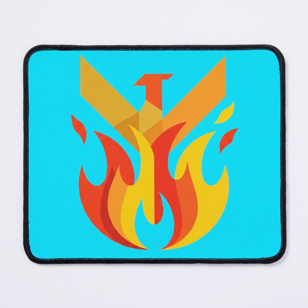 Item preview, Geometric Fire Monogram - Minimalist Flame Optical Illusion designed and sold by Dzblack.