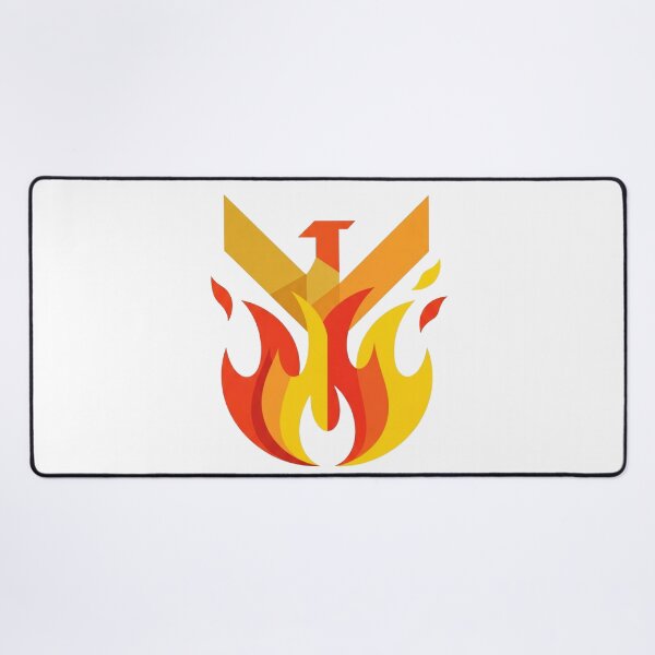 Item preview, Geometric Fire Monogram - Minimalist Flame Optical Illusion designed and sold by Dzblack.