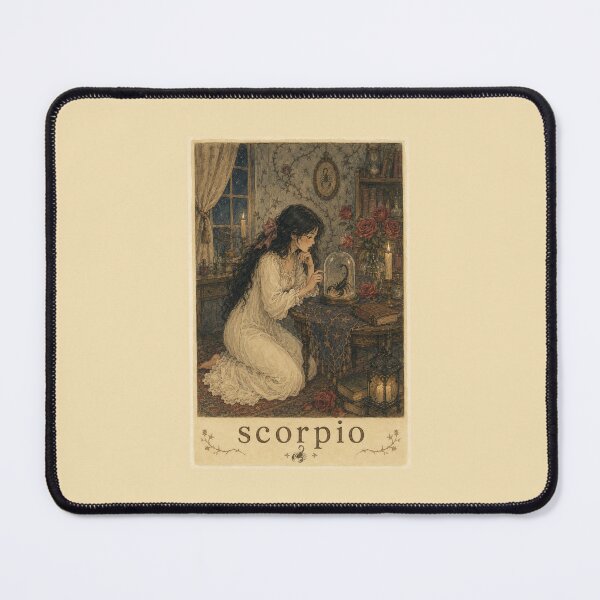 Item preview, Vintage Scorpio Zodiac Girl – Dark Celestial Storybook Astrology Art designed and sold by vitriolicapprel.