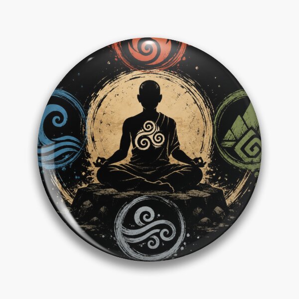 Item preview, Avatar Airbender Master the Elements Master Yourself | Four Elements Meditation Vintage T-Shirt designed and sold by LatestDesign95.