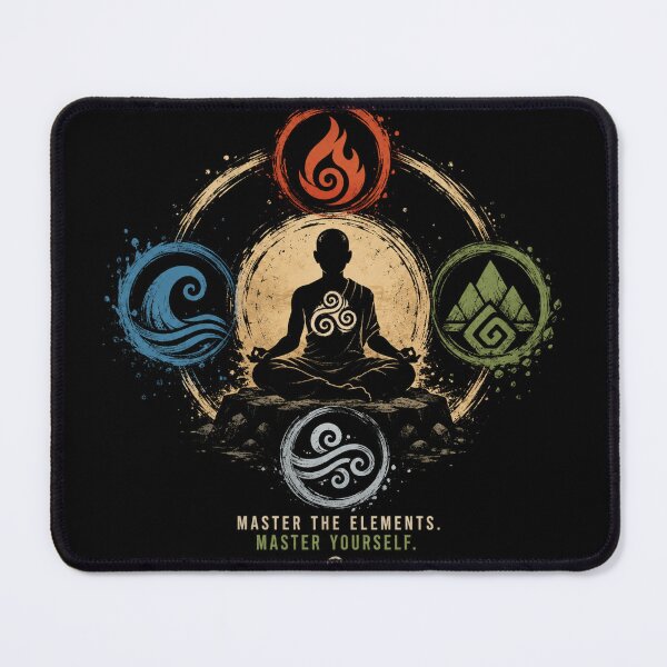 Item preview, Avatar Airbender Master the Elements Master Yourself | Four Elements Meditation Vintage T-Shirt designed and sold by LatestDesign95.