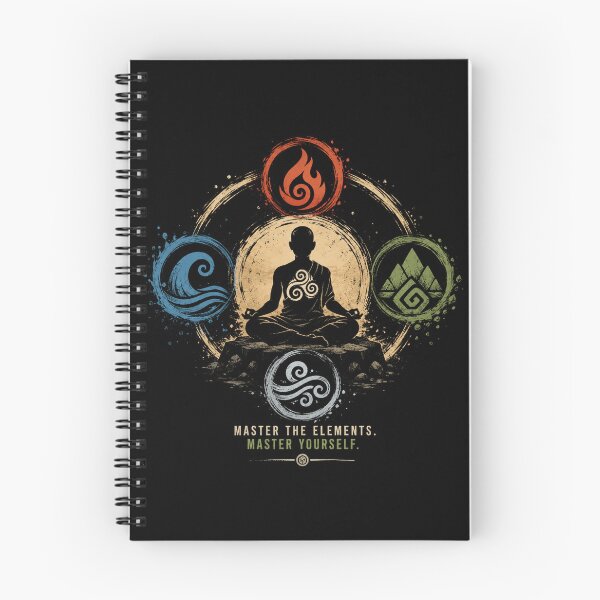 Item preview, Avatar Airbender Master the Elements Master Yourself | Four Elements Meditation Vintage T-Shirt designed and sold by LatestDesign95.