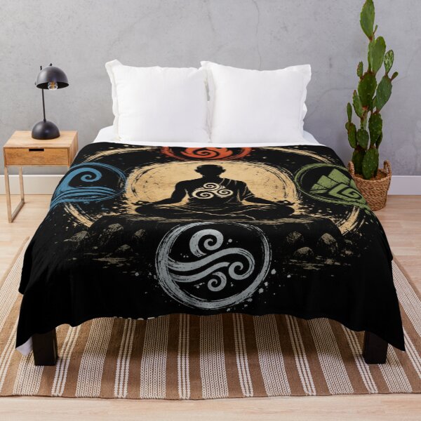 Item preview, Avatar Airbender Master the Elements Master Yourself | Four Elements Meditation Vintage T-Shirt designed and sold by LatestDesign95.
