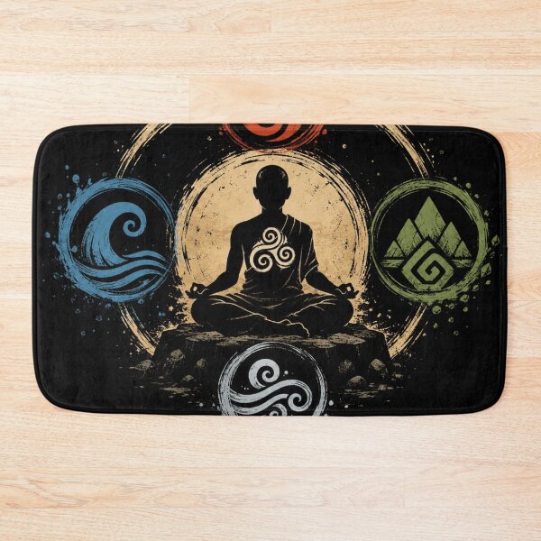 Item preview, Avatar Airbender Master the Elements Master Yourself | Four Elements Meditation Vintage T-Shirt designed and sold by LatestDesign95.