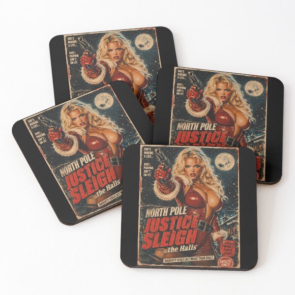 Item preview, North Pole Justice Sleigh Retro Christmas Horror Art designed and sold by obstinator.