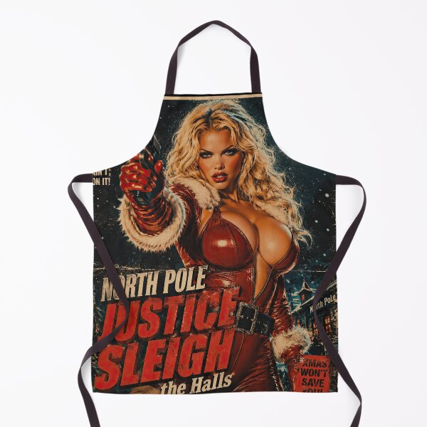 Item preview, North Pole Justice Sleigh Retro Christmas Horror Art designed and sold by obstinator.
