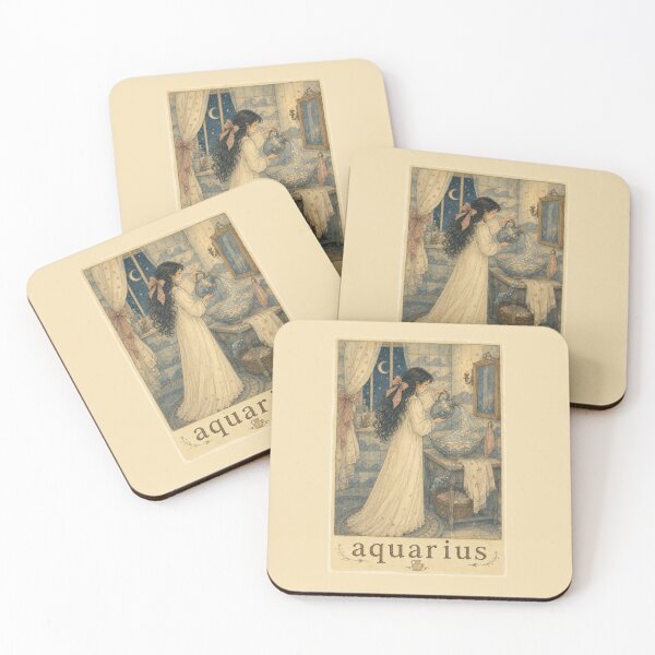 Item preview, Vintage Aquarius Zodiac Water Bearer – Dreamy Celestial Astrology Art designed and sold by vitriolicapprel.