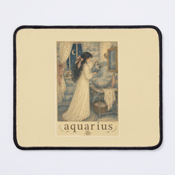 Item preview, Vintage Aquarius Zodiac Water Bearer – Dreamy Celestial Astrology Art designed and sold by vitriolicapprel.