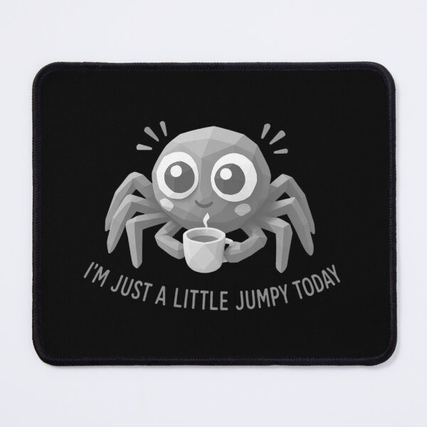 Item preview, Gray Geometric Jumpy Coffee Spider designed and sold by MarCinu Art.