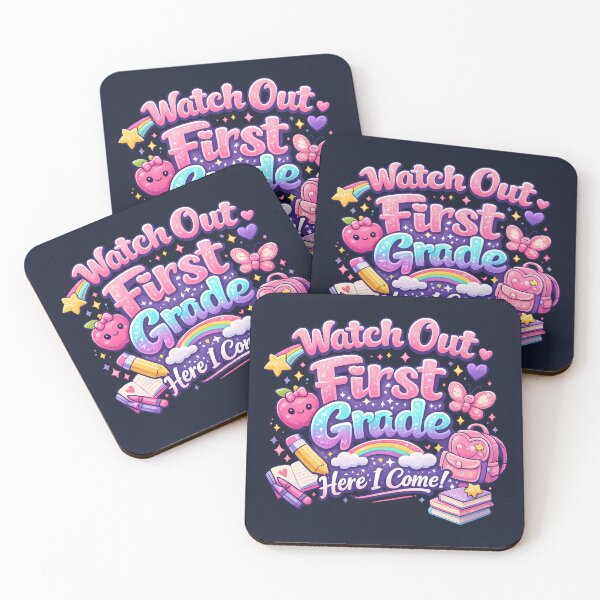 Item preview, Watch Out First Grade Here I Come – Kawaii Pastel Girls Back to School Gift  designed and sold by Artycom.