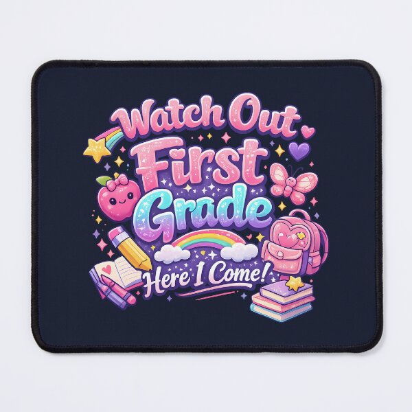Item preview, Watch Out First Grade Here I Come – Kawaii Pastel Girls Back to School Gift designed and sold by Artycom.