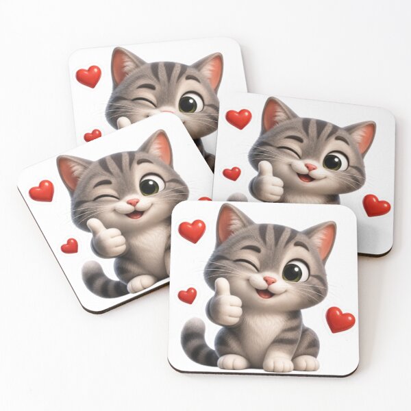 Item preview, Winking Kitten Thumbs Up   designed and sold by Snurly.
