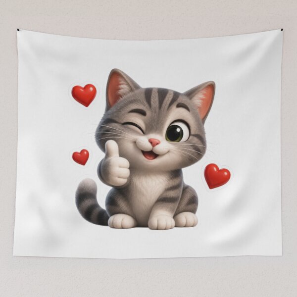 Item preview, Winking Kitten Thumbs Up   designed and sold by Snurly.