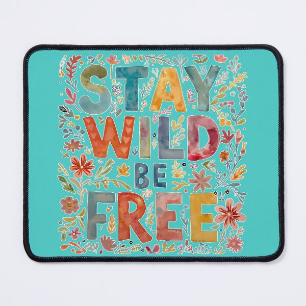 Item preview, Stay Wild Be Free Floral Typography - Colorful Boho Inspirational Art designed and sold by Karina Creative Studio.