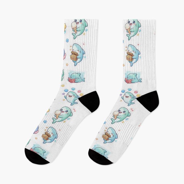 Item preview, Adorable Baby Shark Watercolor Art designed and sold by yanderedev.