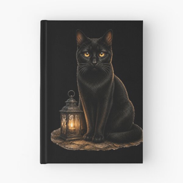 Item preview, Black Cat Lantern T-Shirt | Cozy Vintage Halloween Gift designed and sold by Golden Ember Studio.