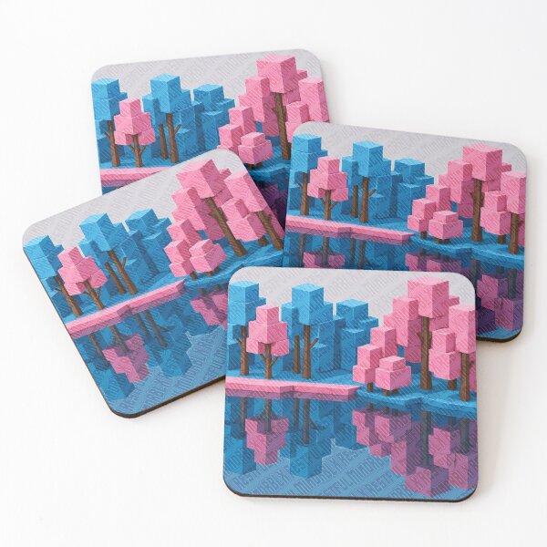Item preview, Voxel Sakura Waterscape Design designed and sold by RestfulMindRBLX.