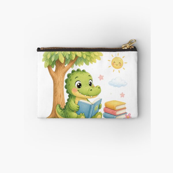 Item preview, Cute Crocodile Reading Under Tree designed and sold by ToonyTeez.