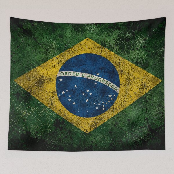 Item preview, Vintage Brazilian Flag | Distressed Grunge Brazil designed and sold by Fei Long Design Hub.