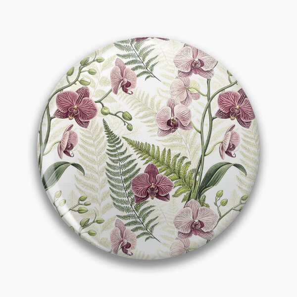 Item preview, Elegant Orchid Fern Botanical Pattern designed and sold by Storybook Botanica.