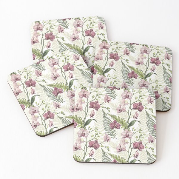 Item preview, Elegant Orchid Fern Botanical Pattern designed and sold by Storybook Botanica.