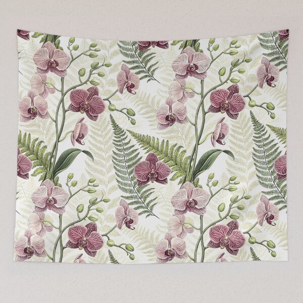 Item preview, Elegant Orchid Fern Botanical Pattern designed and sold by Storybook Botanica.