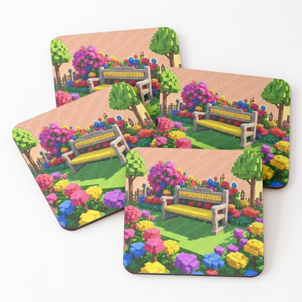 Item preview, Voxel Garden Bench Design designed and sold by RestfulMindRBLX.
