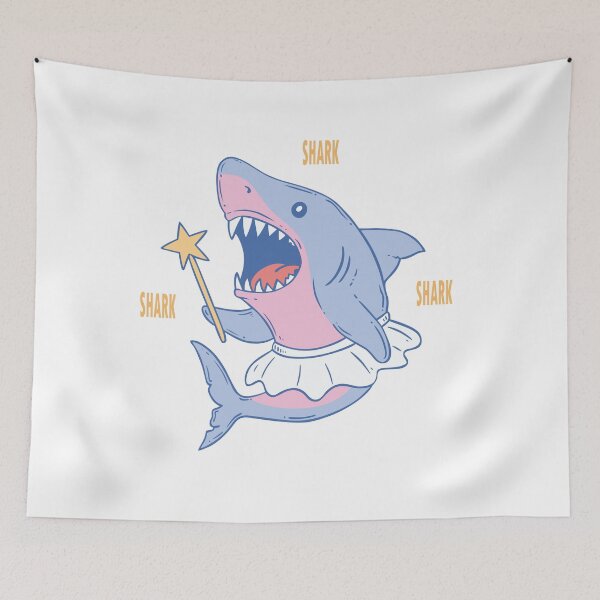 Item preview, Smiling shark fairy godmother with magic wand designed and sold by notorius12.