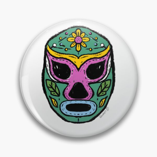 Item preview,  La Flor Silvestre - The Wildflower – Lucha Mask No. 09 | Original Graphic Folk Art by GWART designed and sold by GWARTGB.