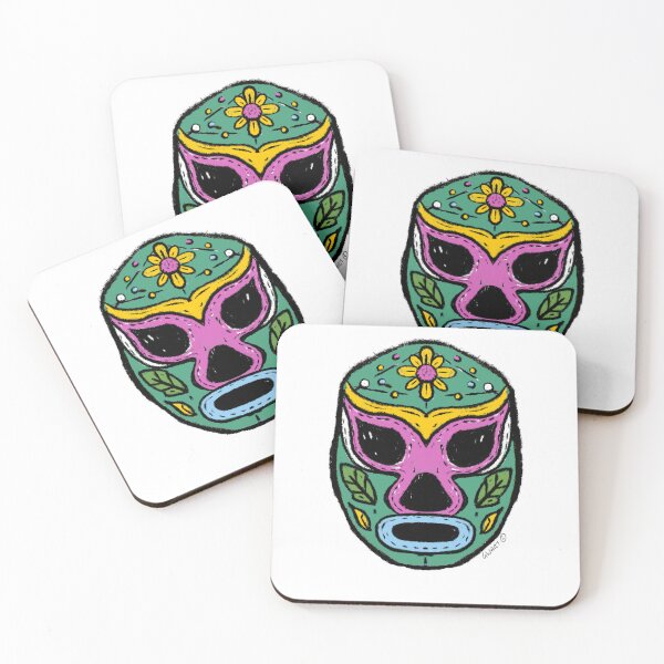 Item preview,  La Flor Silvestre - The Wildflower – Lucha Mask No. 09 | Original Graphic Folk Art by GWART designed and sold by GWARTGB.