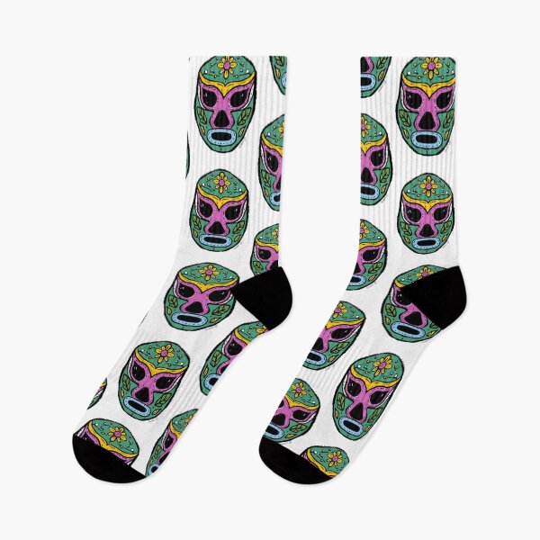 Item preview, La Flor Silvestre - The Wildflower – Lucha Mask No. 09 | Original Graphic Folk Art by GWART designed and sold by GWARTGB.