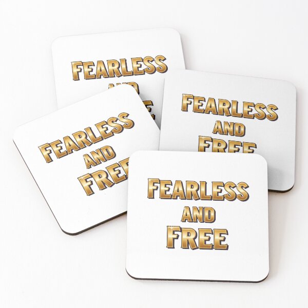 Item preview, Fearless And Free - Bold Gold Motivational Typography designed and sold by Dzblack.