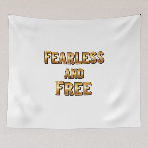 Item preview, Fearless And Free - Bold Gold Motivational Typography designed and sold by Dzblack.