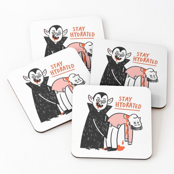 Item preview, Cartoon Vampire Line Art Hydration Humor designed and sold by Adronia.