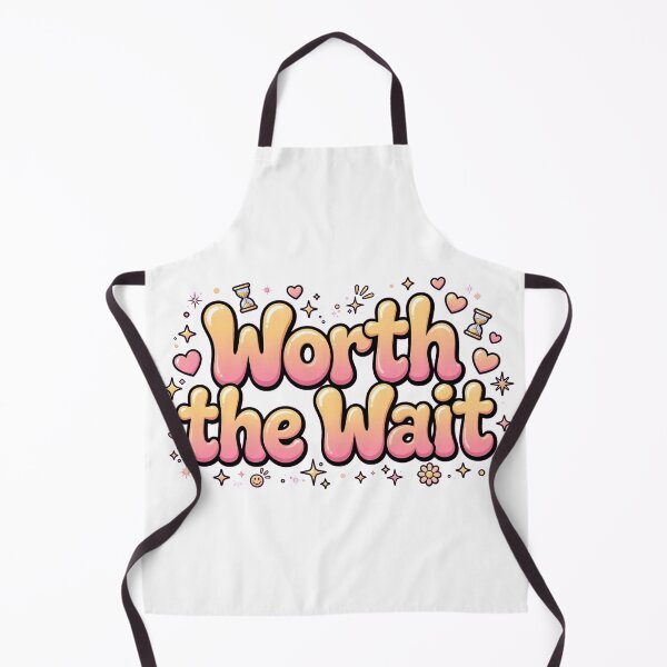 Item preview, Worth the Wait Pastel Pink Yellow Hourglass Heart Retro Quote designed and sold by AuraVibesArts .